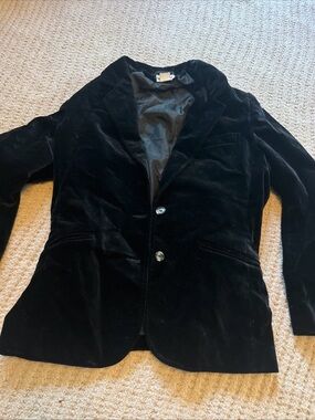Persona Black Velvet Blazer Jacket